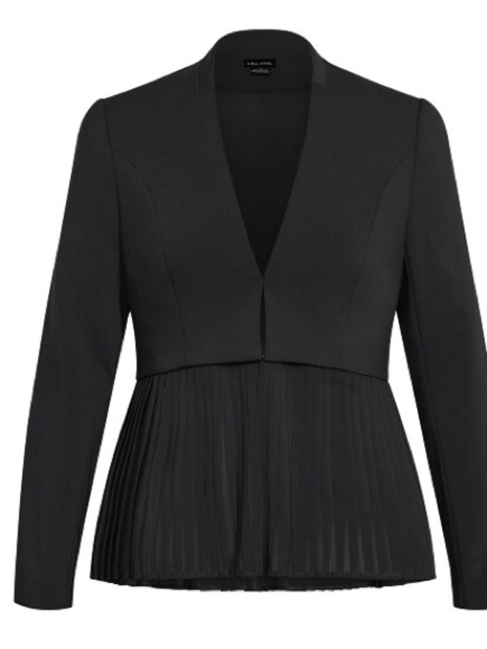 City Chic Sadie  Open-Front pleated Peplum Jacket black size 20W NWT